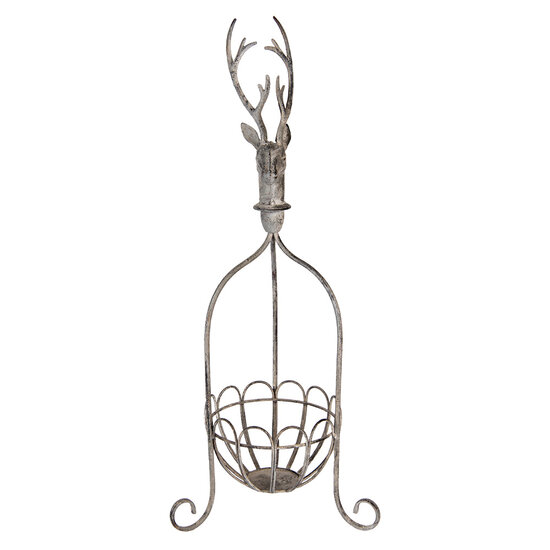 Clayre &amp; Eef | Decoratieve Mand Grijs 28x28x68 cm | 5Y1320