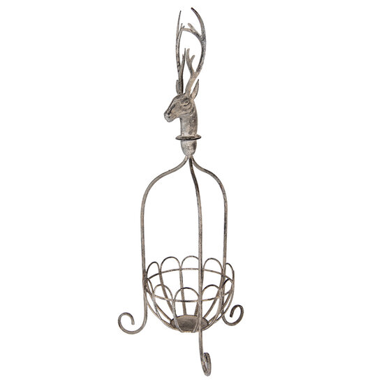 Clayre &amp; Eef | Decoratieve Mand Grijs 28x28x68 cm | 5Y1320
