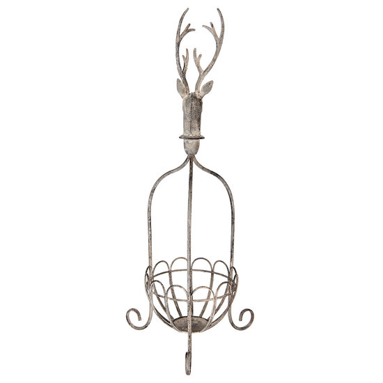 Clayre &amp; Eef | Decoratieve Mand Grijs 28x28x68 cm | 5Y1320