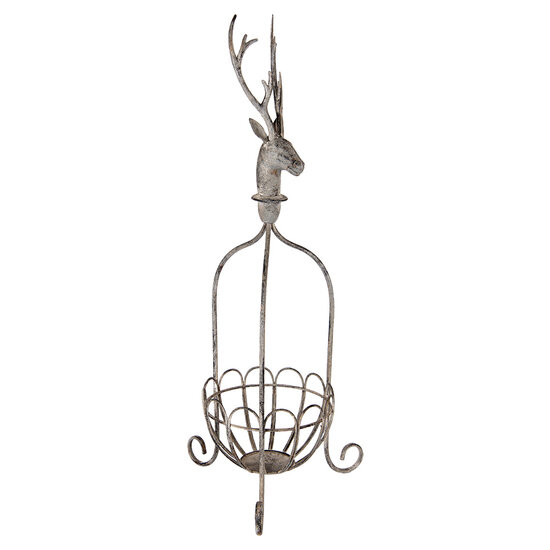 Clayre &amp; Eef | Decoratieve Mand Grijs 28x28x68 cm | 5Y1320