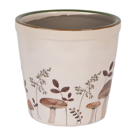 Clayre &amp; Eef | Bloempot Binnen Beige Bruin &oslash; 15x14 cm | 6CELFJ0001M