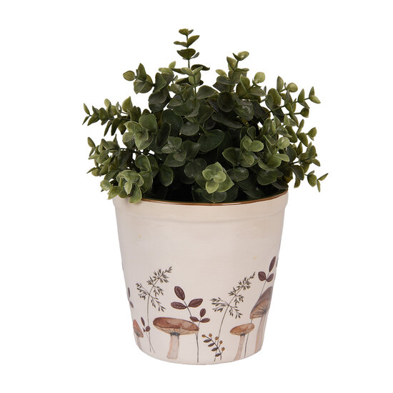 Clayre &amp; Eef | Bloempot Binnen Beige Bruin &oslash; 15x14 cm | 6CELFJ0001M