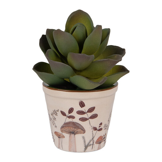 Clayre &amp; Eef | Bloempot Binnen Beige Bruin &oslash; 8x7 cm | 6CELFJ0001XS