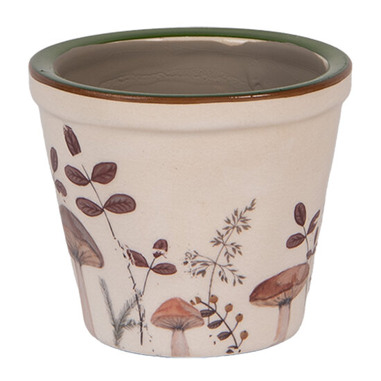 Clayre &amp; Eef | Bloempot Binnen Beige Bruin &oslash; 8x7 cm | 6CELFJ0001XS