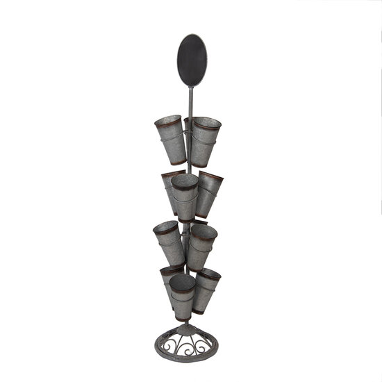 Clayre &amp; Eef | Planthouder staand Grijs Bruin &oslash; 36x165 cm | 5Y1349