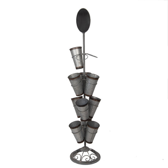 Clayre &amp; Eef | Planthouder staand Grijs Bruin &oslash; 36x165 cm | 5Y1349