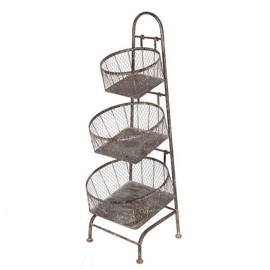 Clayre & Eef | Rek met manden Bruin 43x43x116 cm | 5Y1359