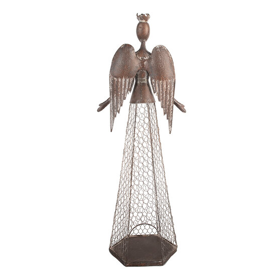 Clayre &amp; Eef | Decoratie Engel Bruin Beige 28x19x75 cm | 5Y1360