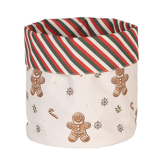 Clayre &amp; Eef | Broodmandje Beige Bruin &oslash; 15x16 cm | CGM50
