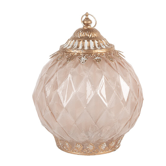 Clayre &amp; Eef | Decoratie met LED Roze &oslash; 15x19 cm / 2xAAA | 6GL5230