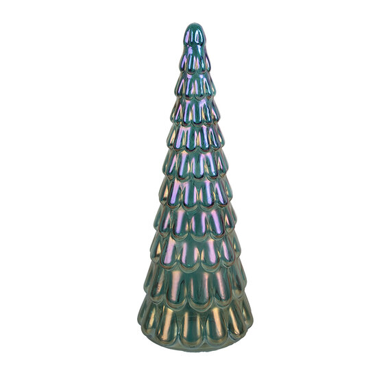 Clayre &amp; Eef | Kerstdecoratie Kerstboom Blauw &oslash; 12x33 cm | 6GL5331