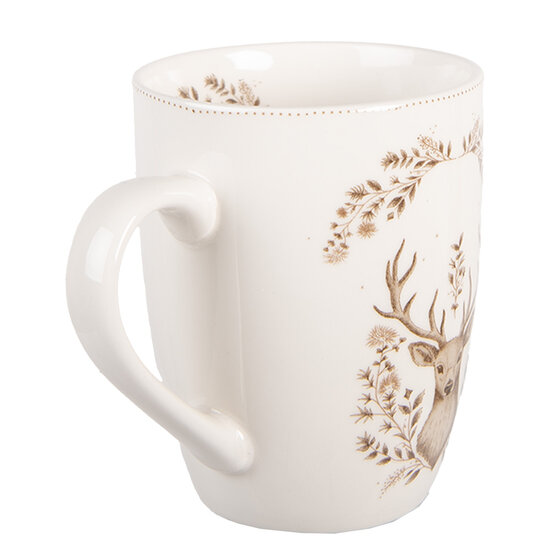 Clayre &amp; Eef | Mok Beige Bruin 12x8x10 cm / 350 ml | GTWMU