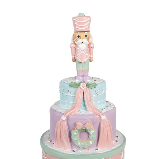 Clayre & Eef | Decoratie taart Roze ø 17x42 cm | 6PR4261