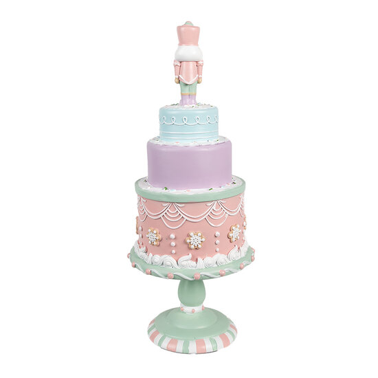 Clayre & Eef | Decoratie taart Roze ø 17x42 cm | 6PR4261