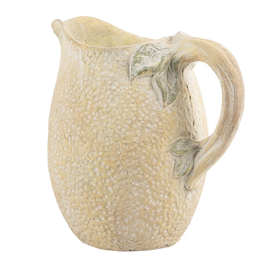 Clayre &amp; Eef | Decoratieve Schenkkan Geel Groen 20x15x20 cm | 6TE0576