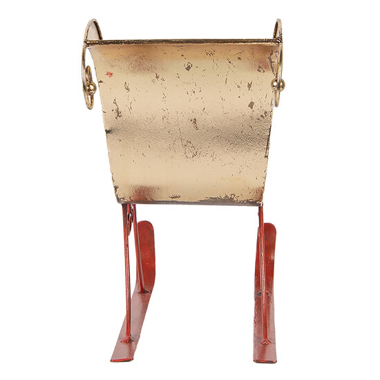 Clayre &amp; Eef | Kerstdecoratie Slee Wit Goudkleurig 38x15x28 cm | 6Y5843