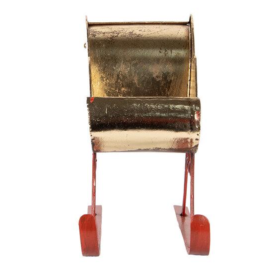 Clayre &amp; Eef | Kerstdecoratie Slee Wit Goudkleurig 38x15x28 cm | 6Y5843