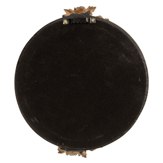 Clayre & Eef | Wandspiegel Zwart Goudkleurig 17x2x20 cm | 62S340M