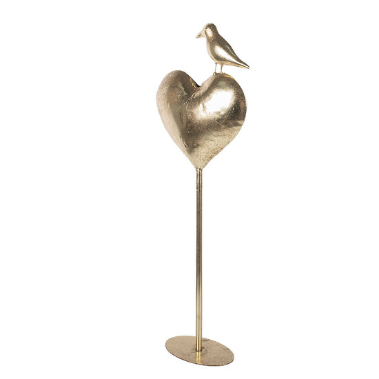 Clayre &amp; Eef | Decoratie Hart Goudkleurig 24x11x68 cm | 5Y1373