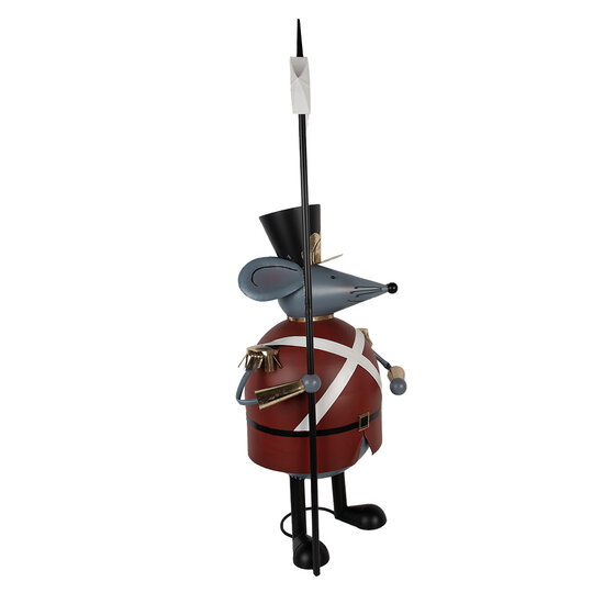 Clayre &amp; Eef | Decoratie Muis Grijs Rood 50x37x127 cm | 5Y1375