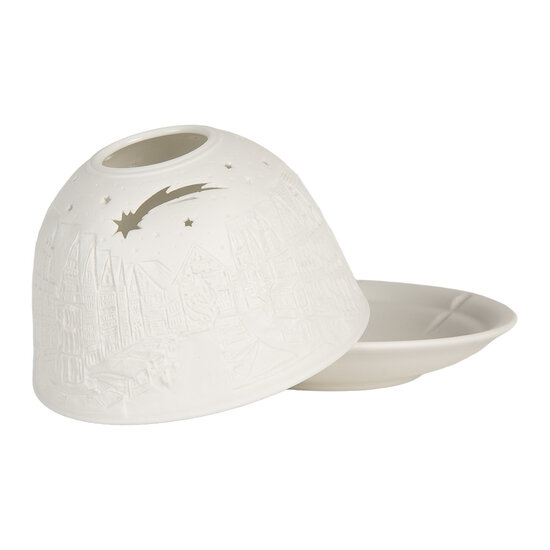 Clayre & Eef | Theelichthouder Wit ø 12x8 cm | 6CE2208