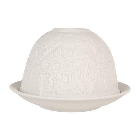 Clayre & Eef | Theelichthouder Wit ø 12x8 cm | 6CE2212