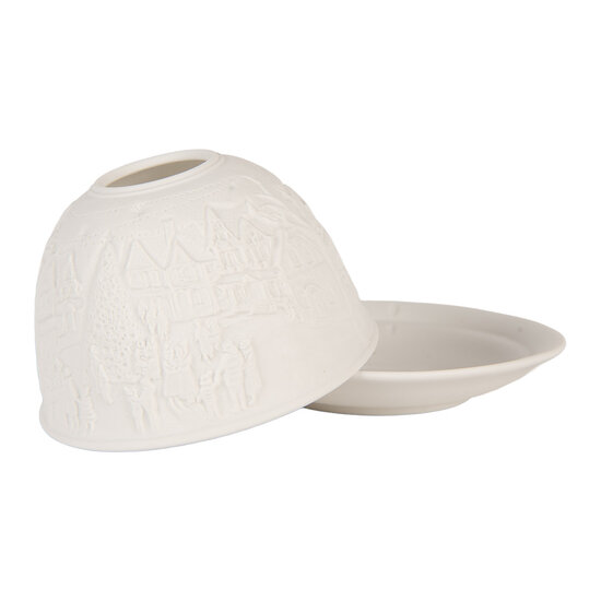 Clayre & Eef | Theelichthouder Wit ø 12x8 cm | 6CE2212