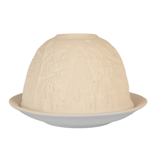 Clayre & Eef | Theelichthouder Wit ø 12x8 cm | 6CE2212