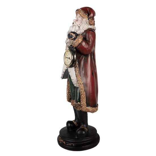 Clayre & Eef | Kerstdecoratie Kerstman Rood Groen 15x13x40 cm | 6PR1106