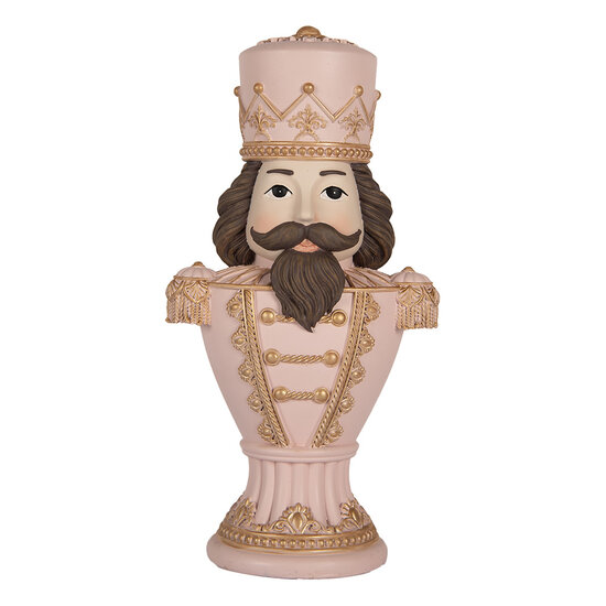 Clayre & Eef | Kerstdecoratie Notenkraker Roze 16x10x30 cm | 6PR5366