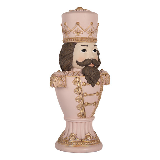 Clayre & Eef | Kerstdecoratie Notenkraker Roze 16x10x30 cm | 6PR5366