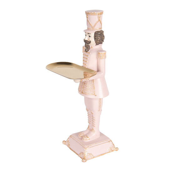 Clayre & Eef | Kerstdecoratie Notenkraker Roze 18x17x40 cm | 6PR5368