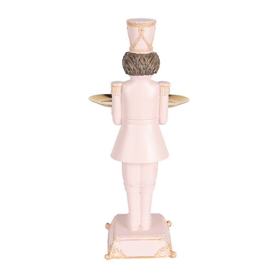 Clayre & Eef | Kerstdecoratie Notenkraker Roze 18x17x40 cm | 6PR5368