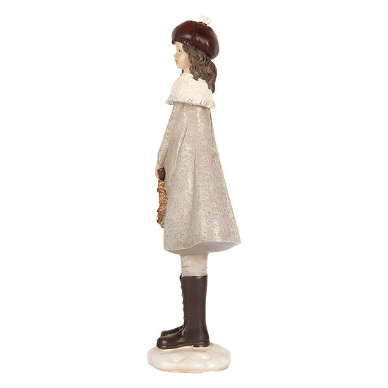 Clayre &amp; Eef | Decoratie Kind Grijs Bruin 10x8x30 cm | 6PR5396