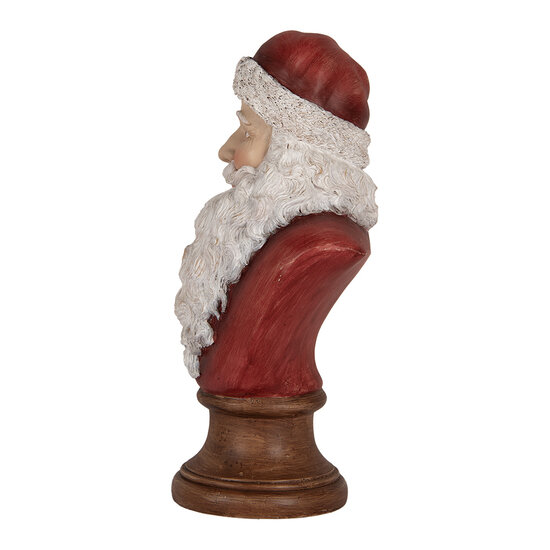 Clayre & Eef | Kerstdecoratie Kerstman Rood Wit 18x12x30 cm | 6PR5398