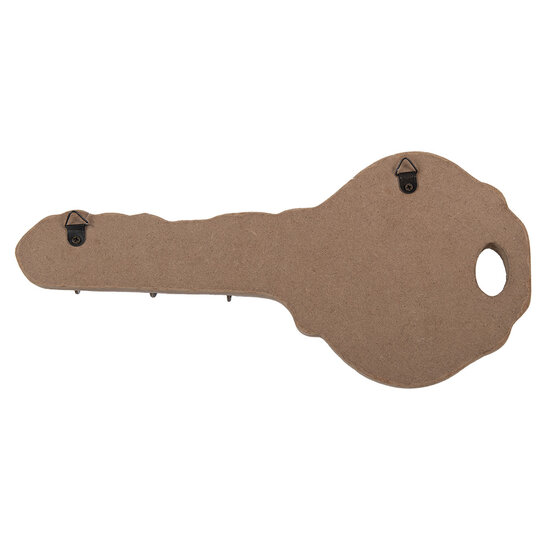 Clayre &amp; Eef | Sleutelrekje Bruin Wit 30x4x14 cm | 6H2430