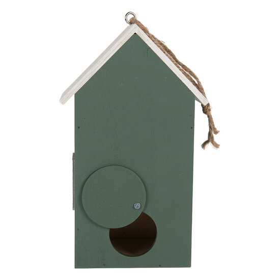 Clayre &amp; Eef | Vogelhuis Groen Wit 15x10x22 cm | 6H2439