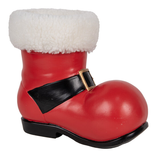 Clayre &amp; Eef | Decoratie Laars Rood Wit 25x15x22 cm | 6PR5683