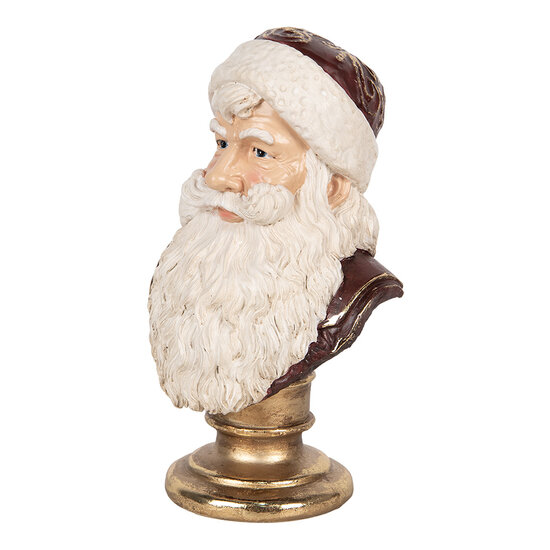 Clayre & Eef | Kerstdecoratie Kerstman Rood Wit 17x15x27 cm | 6PR5684
