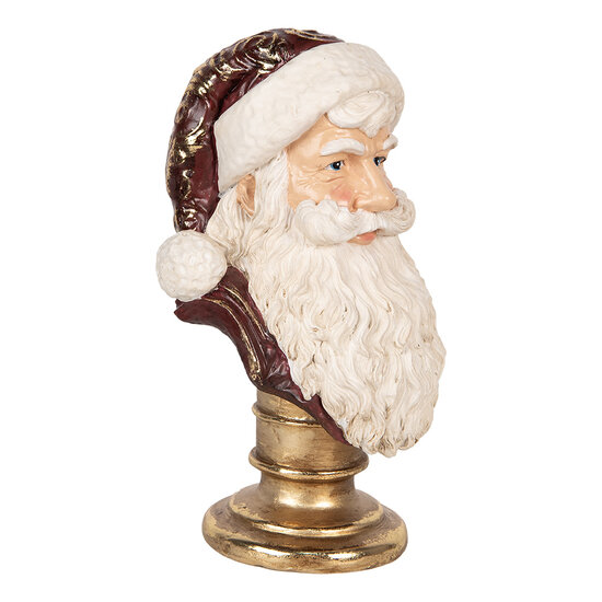 Clayre & Eef | Kerstdecoratie Kerstman Rood Wit 17x15x27 cm | 6PR5684