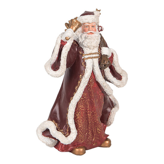 Clayre &amp; Eef | Kerstdecoratie Kerstman Rood Wit 15x11x20 cm | 6PR5704