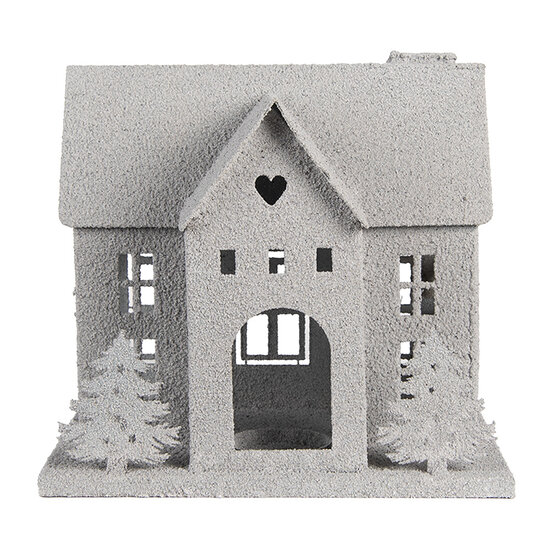 Clayre &amp; Eef | Decoratie Huis Grijs 26x17x24 cm | 6Y5932