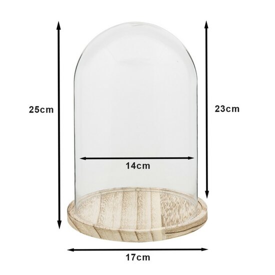 Clayre & Eef | Stolp Transparant ø 17x25 cm | 6GL2169