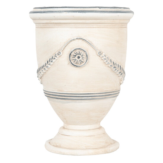 Clayre &amp; Eef | Bloempot Binnen Beige Grijs &oslash; 23x31 cm | 6MG0121