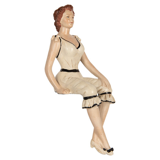 Clayre &amp; Eef | Decoratie Vrouw Beige 12x10x29 cm | 6PR5560