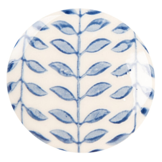Clayre &amp; Eef | Deurknop Beige Blauw &oslash; 4x3 cm / S3 cm | 66268