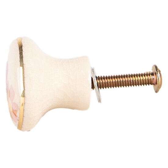 Clayre &amp; Eef | Deurknop Beige Roze &oslash; 3x3 cm / S3 cm | 66277