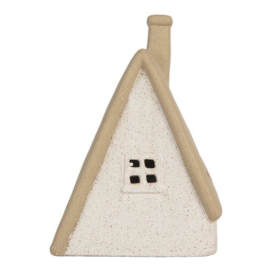 Clayre &amp; Eef | Decoratie Huisje met LED Beige 9x7x13 cm | 6CE2174S
