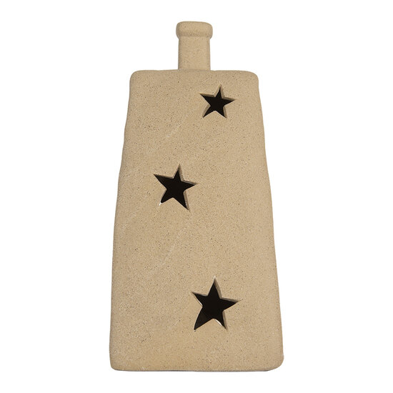 Clayre &amp; Eef | Decoratie Huisje met LED Beige 9x7x13 cm | 6CE2174S