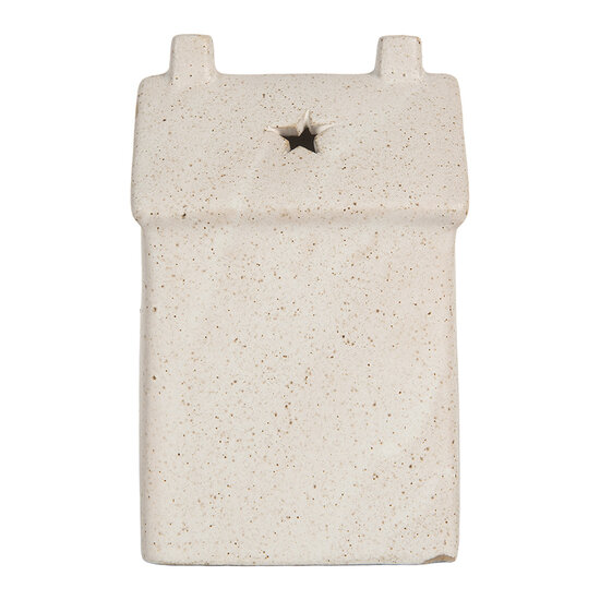 Clayre &amp; Eef | Decoratie Huisje met LED Beige 9x7x15 cm | 6CE2176M